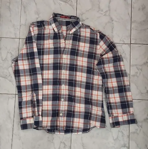 Camisa de Botão xadrez - 14 anos - Usada
