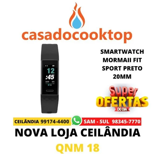 Smartwatch Mormaii Fit Sport Preto 20mm