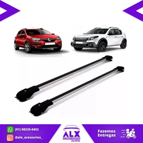 Travessa Rack de Teto Sandero Stepway - Slim Alumínio - Projecar