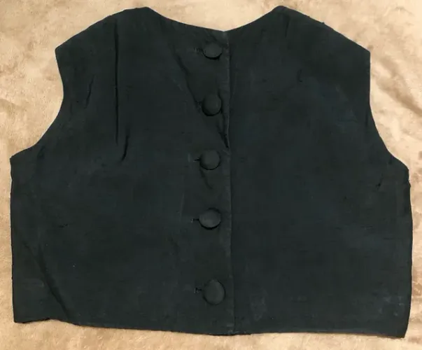 Blusa croped / bolero vintage cor preta