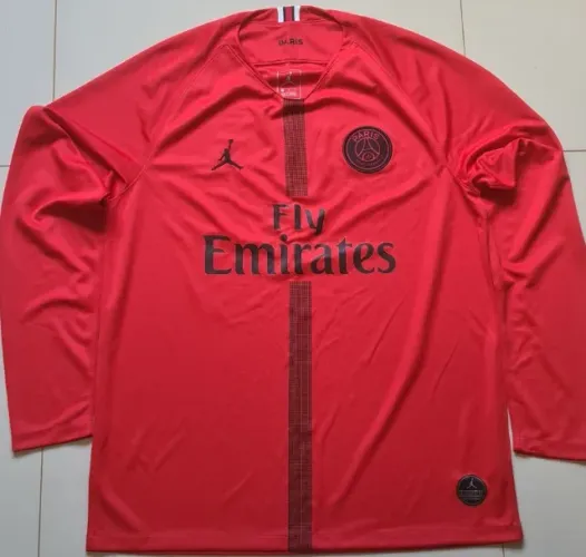 Camisa PSG Jordan Nike Goleiro Vermelha Manga Longa Paris Saint Germain