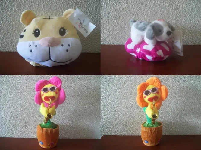 Pelúcias Eletrônicas Diversas - Flor, Kombi, bolota, etc. - Por Unidade