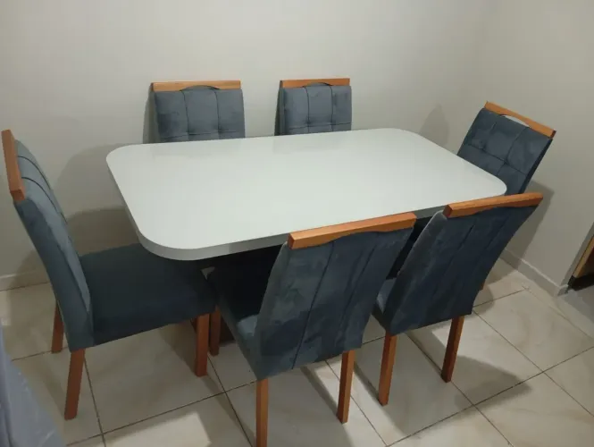 Mesa de jantar Benfica 6 cadeiras 160x80