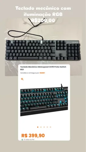 Teclado Mecânico Motospeed CK95 RGB