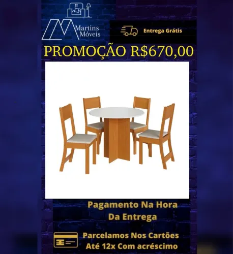 GRANDE PROMOÇÃO CONJUNTO DE MESA DE JANTAR ENTREGA GRÁTIS ACEITA CARTÃO