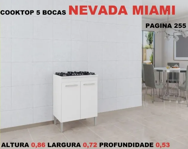 Balcão cooktop branco