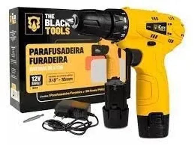 Parafusadeira Furadeira Sem Fio Bateria 12v Bivolt 10mm