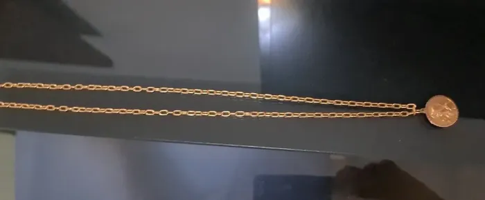 Ouro 18k Colar cordão maciço 27.4Gramas ouro português duas faces passa pela cabeça