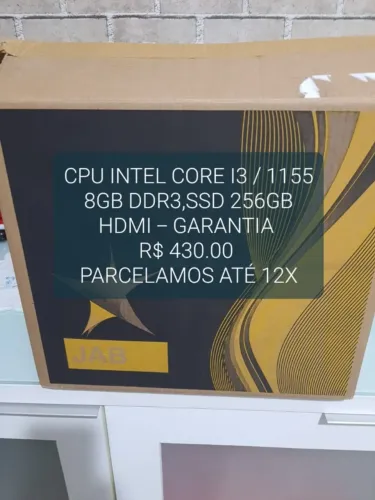 Cpu Intel Core I3 2100 Plac Mãe 1155 ,8GB Ddr3,Ssd 256GB - Garantia