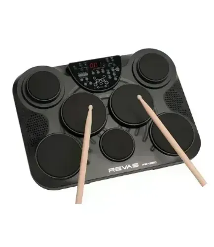 Bateria Eletronica Portatil Revas Pb-350 By Roland C/ Fonte Cor Preto