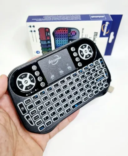 Mini Teclado Led Rgb Bluetooth Sem Fio Usb Para Tv 4k Wireless Smart Tv- Pronta Entrega