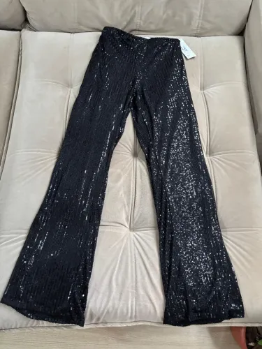 Calça de Paetê Pantalona