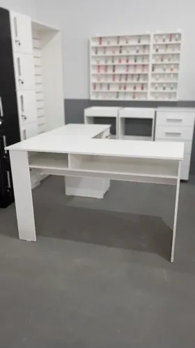 Mesa manicure em L branca ? Nova Direto de fábrica 