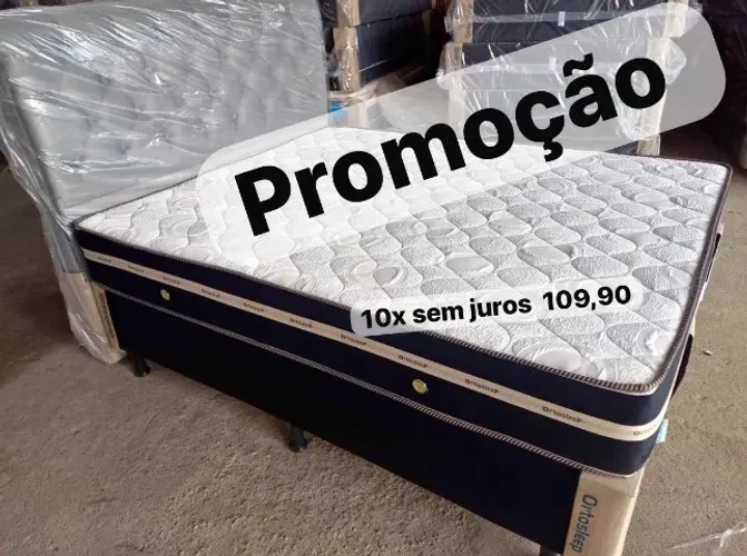 Cama box colchão e suporte