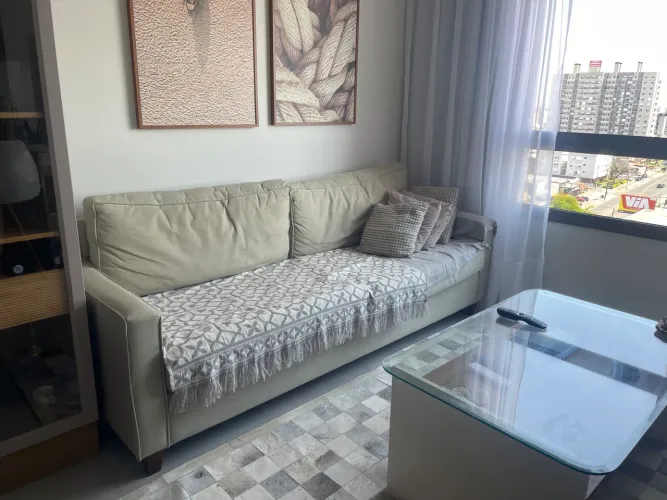Sofá 4 lugares linho impermeável 