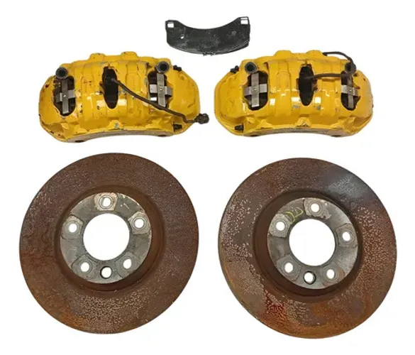 Kit Pinça Disco Brembo Dianteiro Porsche Cayenne 3.6 2016 - Amarela