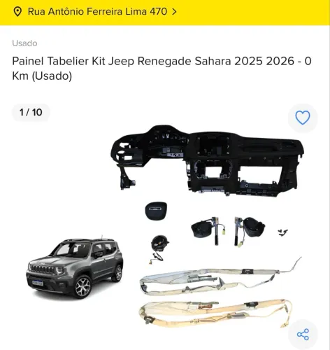 Kit airbag Jeep Renegade Sahara 2026
