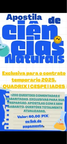 APOSTILA DE CIÊNCIAS NATURAIS CONTRATO TEMPORÁRIO