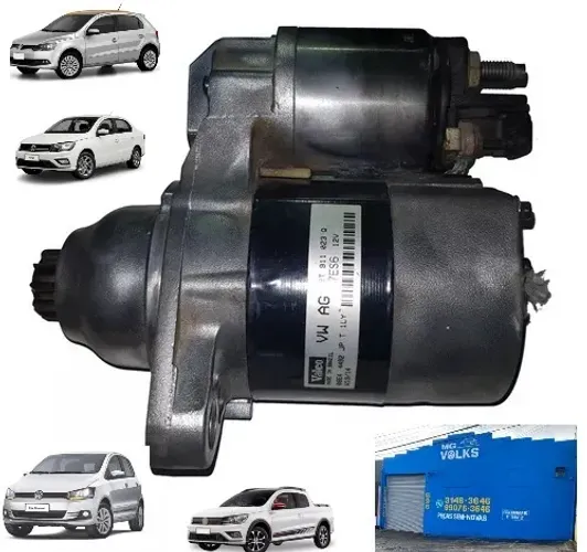 Motor de partida original Valeo 9 dentes  para Gol, Voyage, Saveiro  2009 a 2016 e Fox 