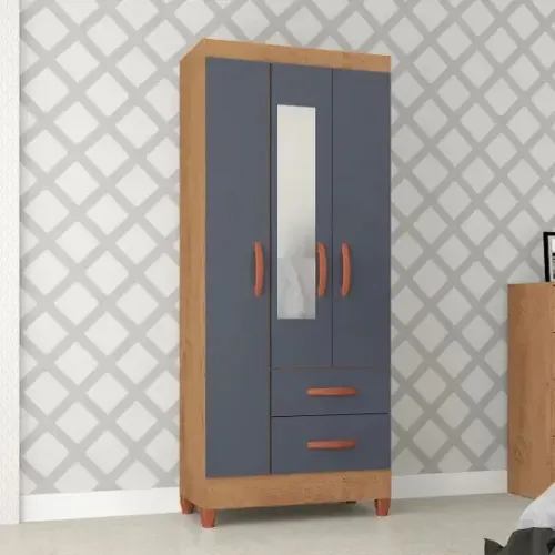 Guarda Roupa 3 Portas 2 Gavetas com Espelho Novo Fazemos Entrega