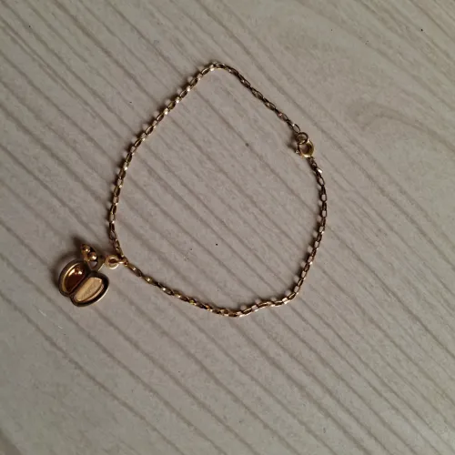 Pulseira femenina folheada a ouro