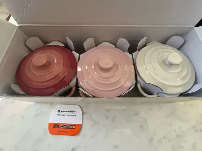 Set Cocottes Rosa Quartzo, Algodão & Sugar Pink Le Creuset