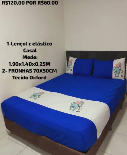 Jogo de Cama Casal 100% Oxford - Promocao!