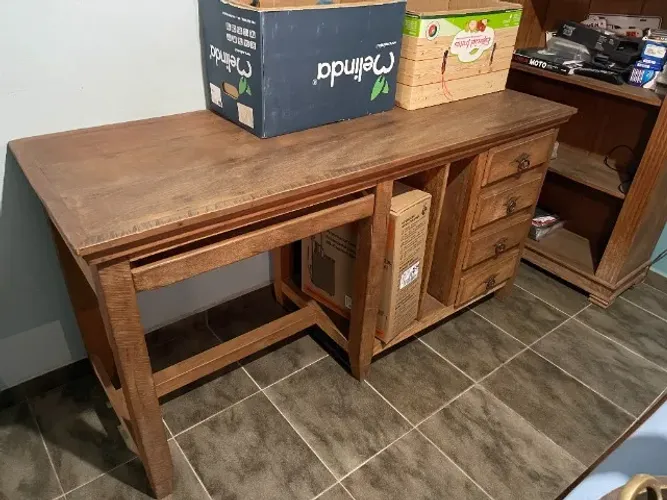 Console Escrivaninha de madeira maciça