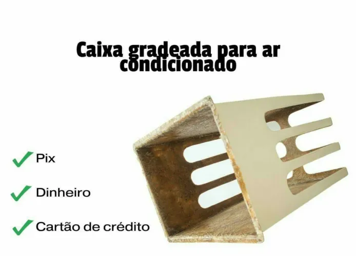Caixa gradeada para ar condicionado