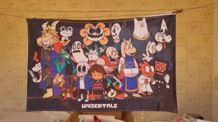Kit Decoração De Festa Infantil Undertale - Painel + Displays