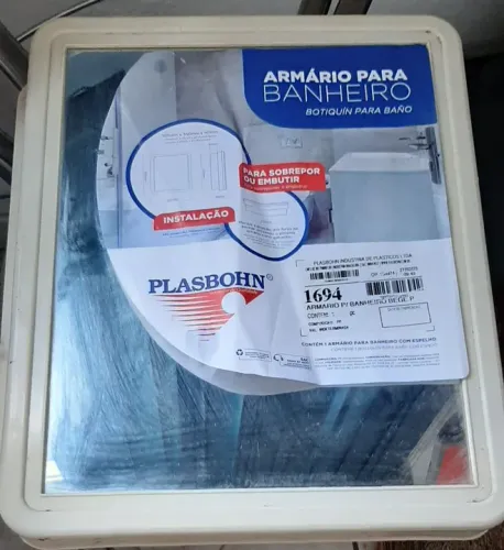Armário para Banheiro Plasbhohn 1694 Bege