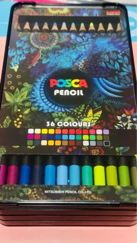 Estojo de Lápis de Cor Posca 36 Cores