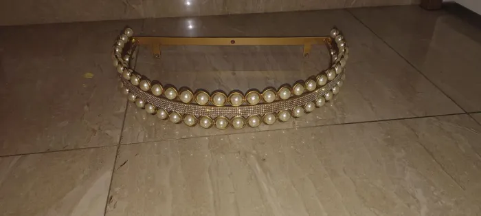 Dossel de pérolas e strass 