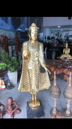 Buda de madeira 175 cm Tailândia importado raridade peça única