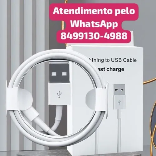 Cabo iPhone Lightning USB rápido
