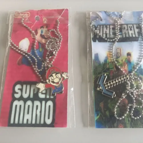 Colares Super Mario, Minecraft, Inuyasha, One Piece