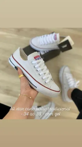 All Star Cano Baixo Tradicional courino com Solado em Gel