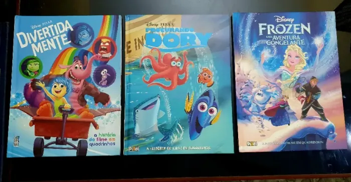 Coleção Disney Pixar A história do filme em quadrinhos com 3 livros