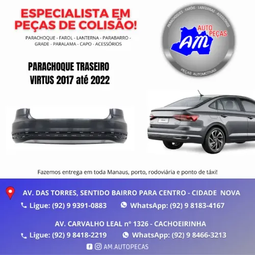 parachoque traseiro virtus