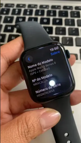 Apple Watch 8 45mm Preto Bateria 92% Lte Garantia S8