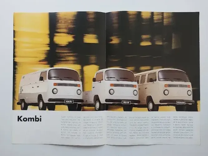 Kombi Perua, Pickup, Furgão 1996 - Catálogo Folder Prospecto