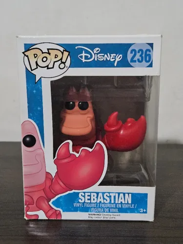 Funko Pop Sebastian 236 Caixa Desbotada Disney The Little Mermaid - A Pequena Sereia