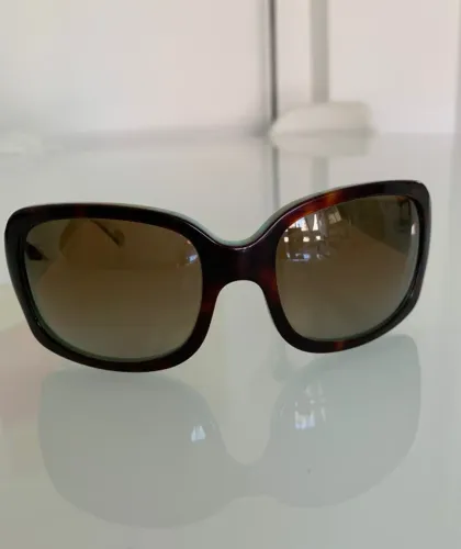 Óculos de sol Ralph Lauren azul/marrom tartaruga feminino