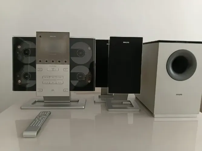 Micro System Hi-Fi Philips MCM299 Com Defeito + Caixas e Controle Remoto Original