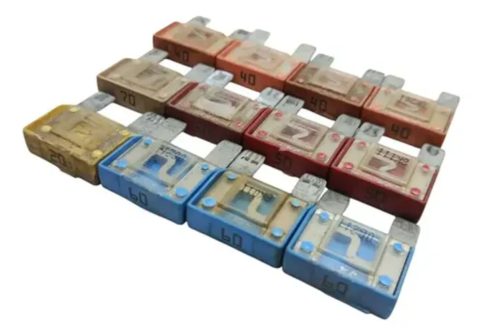 Kit 12 Fusivel Maxi Sortido 20a 40a 50a 60a 70a Colorido