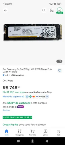 SSD Samsung 512GB