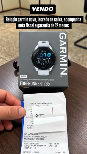 RELÓGIO GARMIN FORERUNNER ® 265 MUSIC BRANCO
