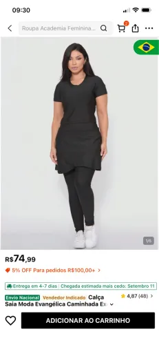 Legging saia roupa de academia