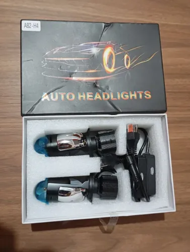 Par Ultra Super Led H4 Mini bi-lupa projetor canhão.
