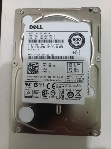 Disco rígido SAS 2,5" 10,5Krpm 600GB Dell Enterprise 10.500 Rpm